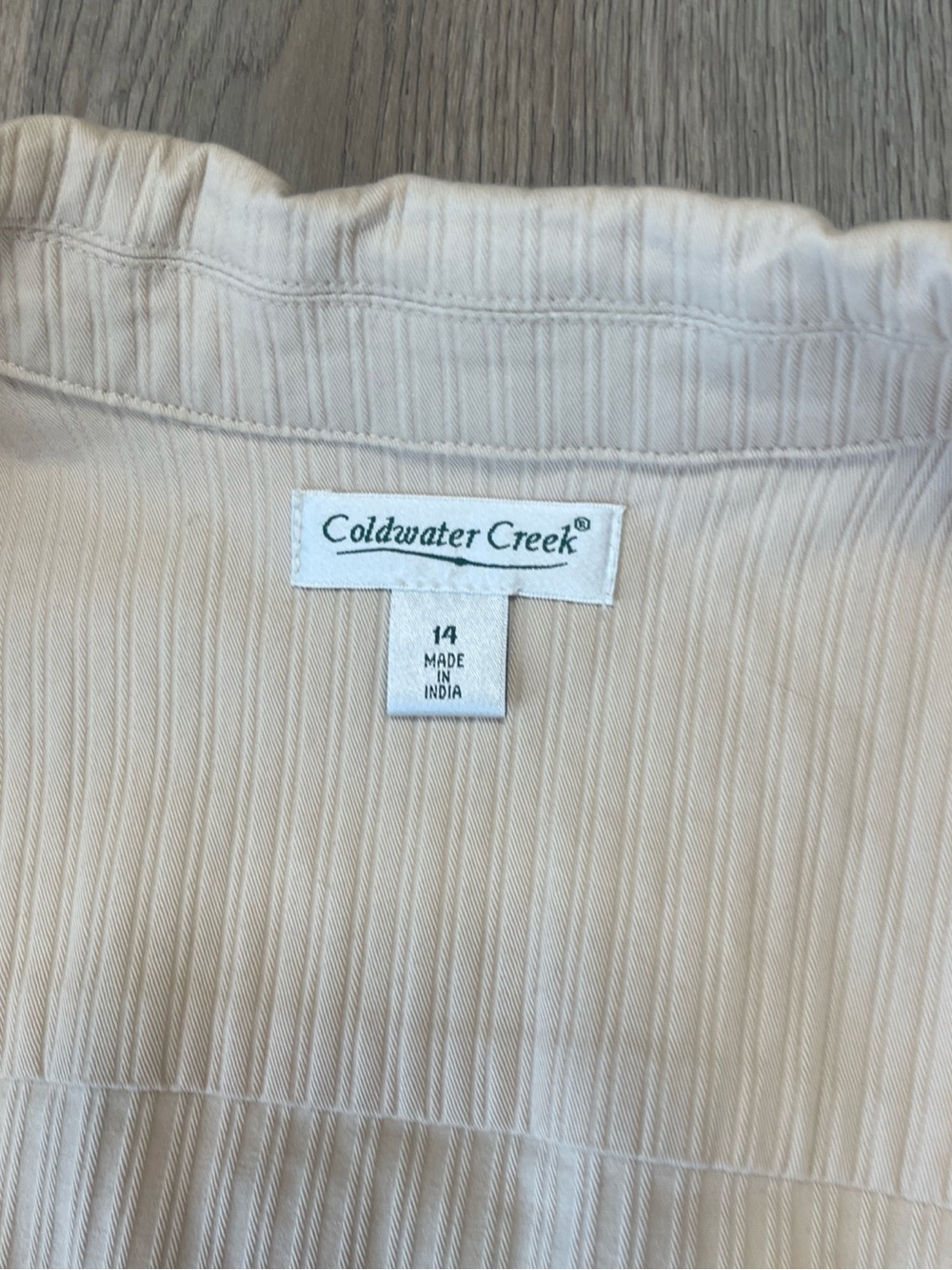 Coldwater Creek Cream Ribbed Textured Top - Picture 4 of 10